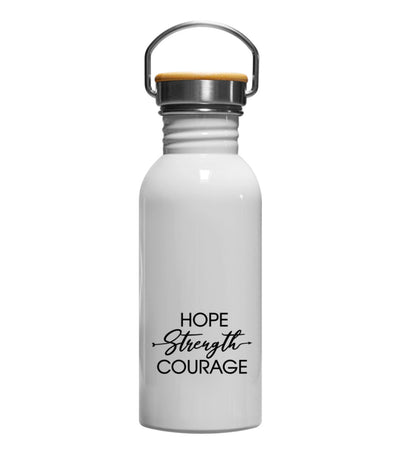 Edelstahl-Trinkflasche "HOPE STRENGTH COURAGE"