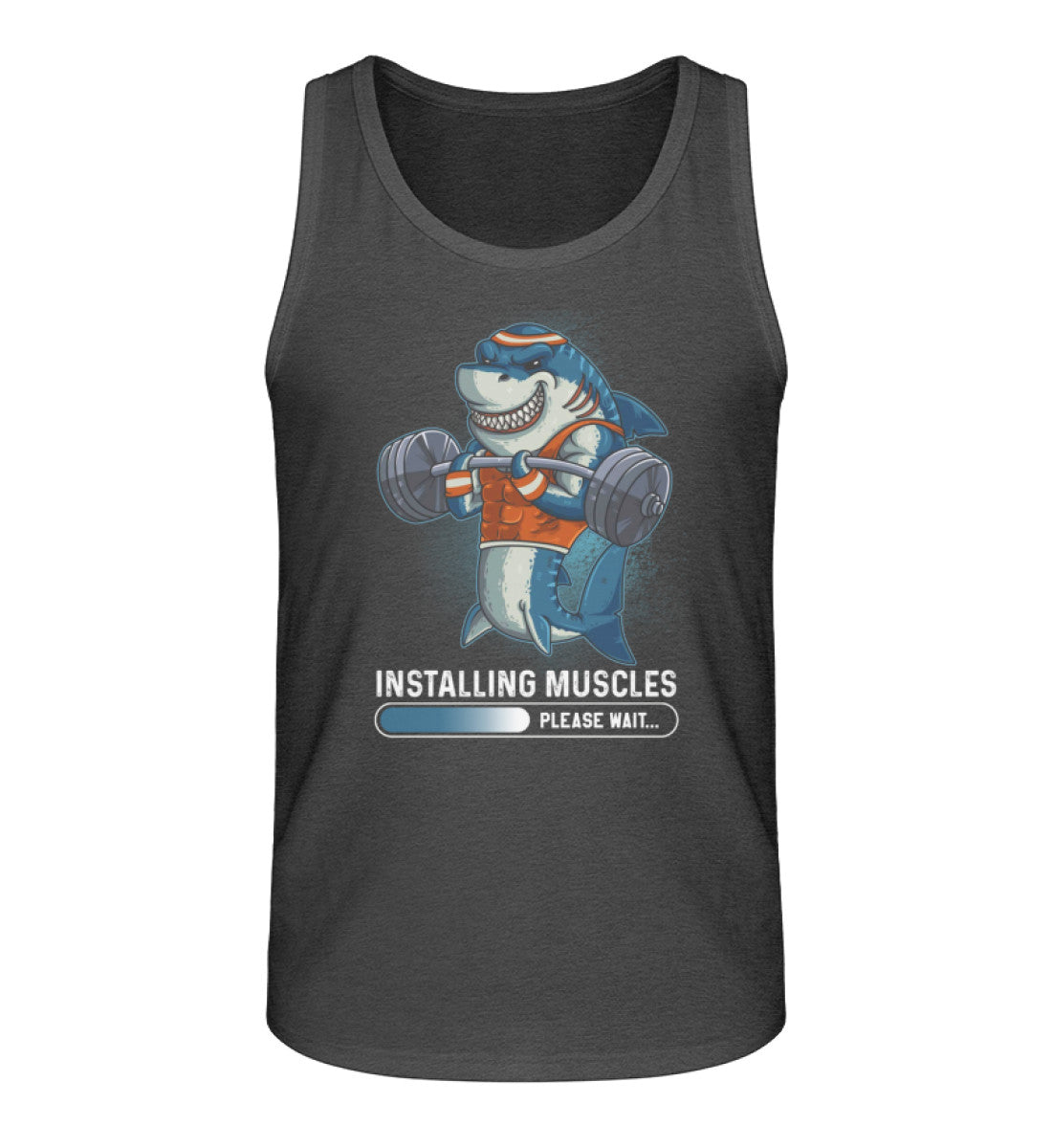 Herren Tank Top Shark Grau Meliert