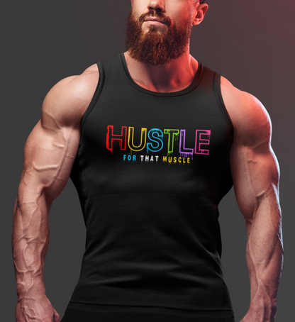 Organic Herren Tank Top HUSTLE FOR THAT MUSCLE