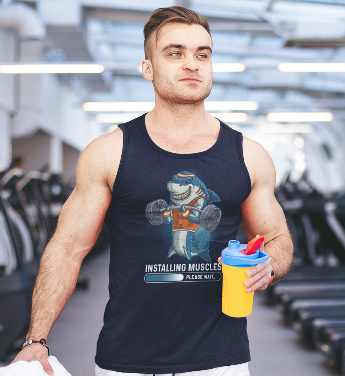 Organic Herren Tank Top SHARK