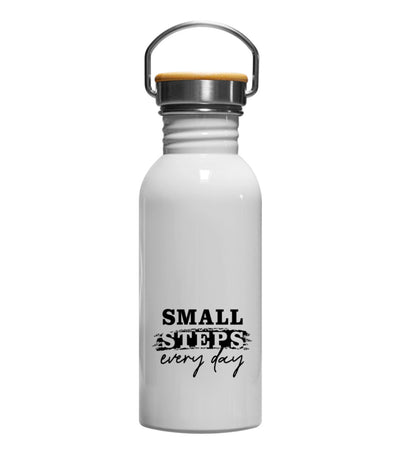 Edelstahl-Trinkflasche "SMALL STEPS every day"