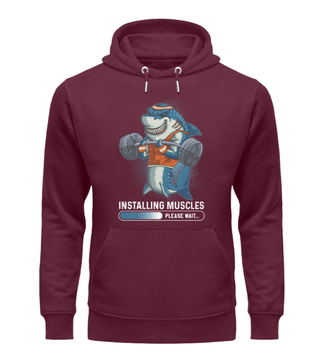 Organic Hoodie Shark Burgund