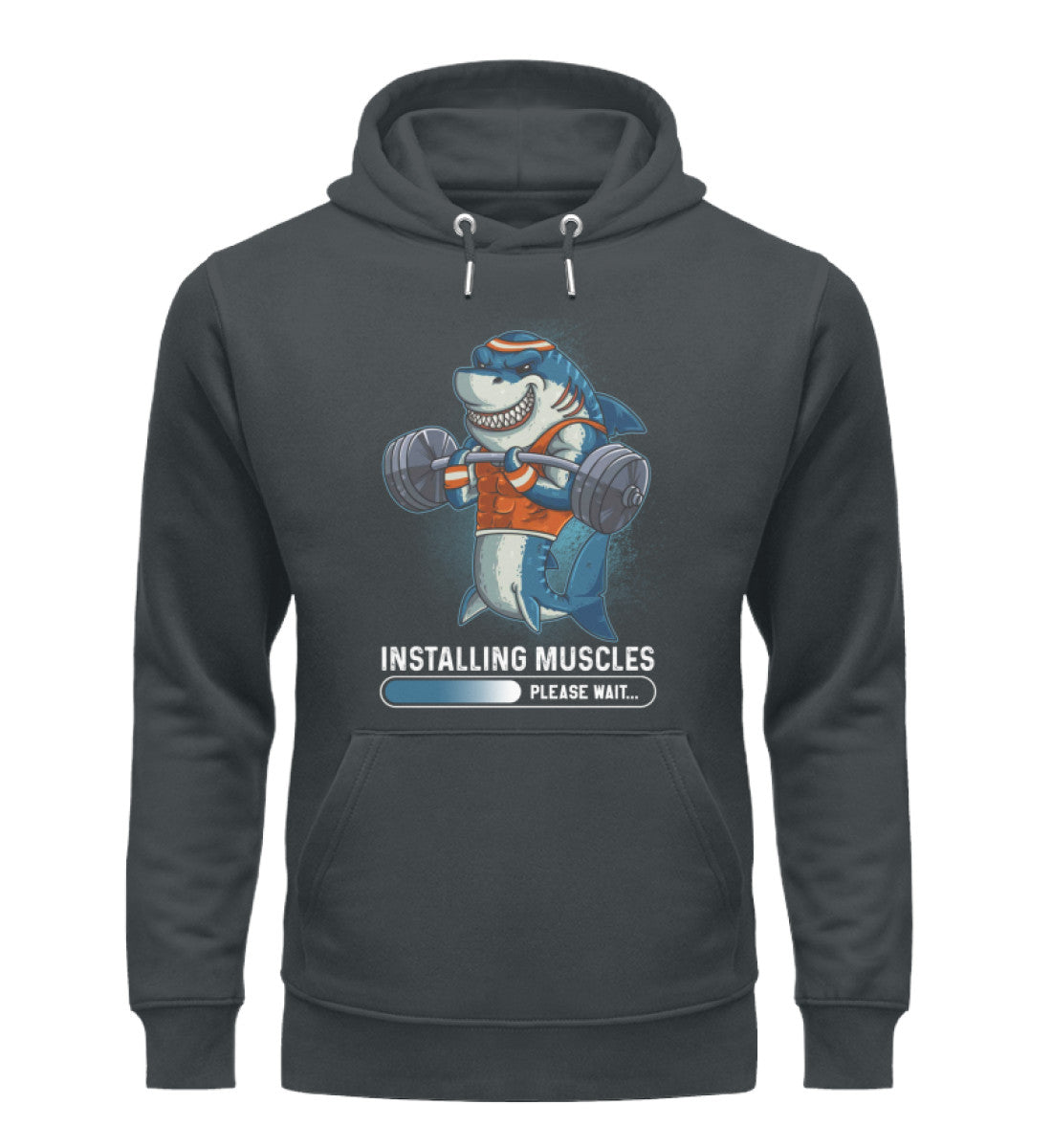 Organic Hoodie Shark Grau