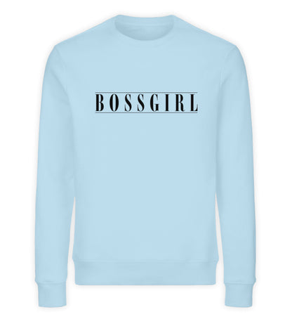 Organic Sweatshirt Bossgirl II Sky Blue