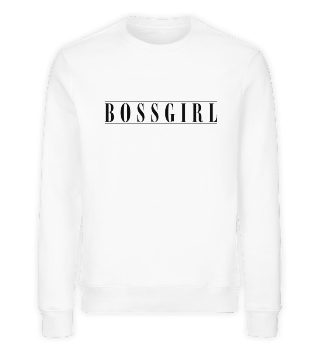 Organic Sweatshirt Bossgirl II Weiss