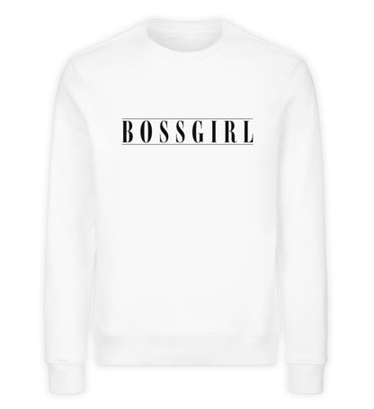 Organic Sweatshirt Bossgirl II Weiss