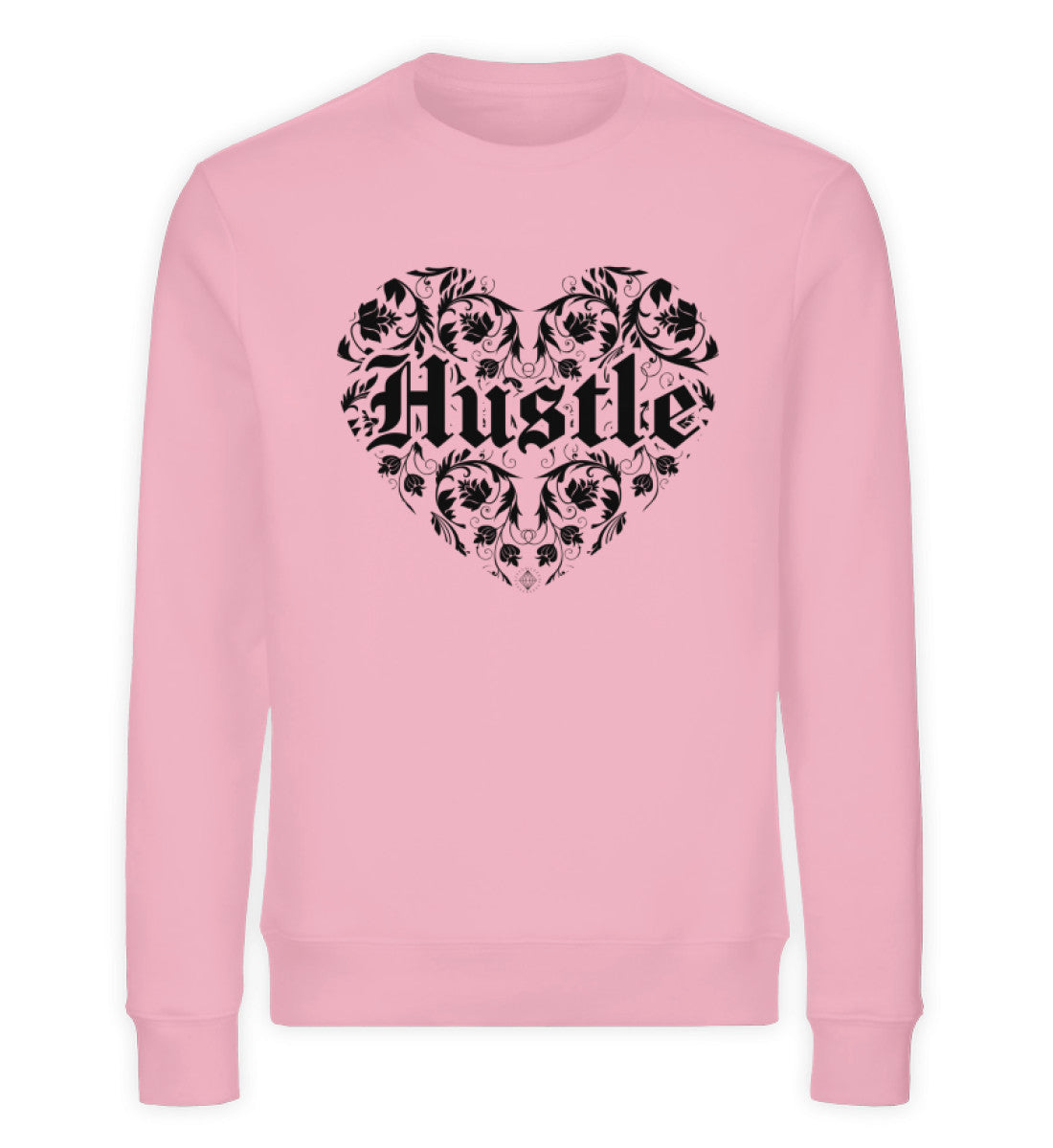 Organic Sweatshirt HUSTLE HEART Cotton Pink