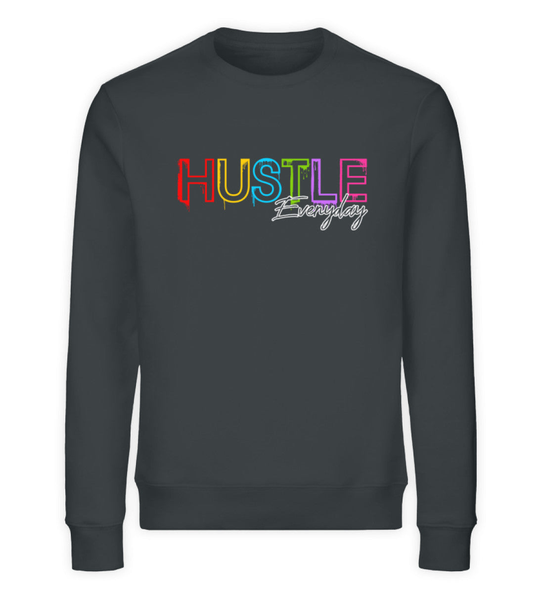 Organic Sweatshirt HUSTLE Ink Grau