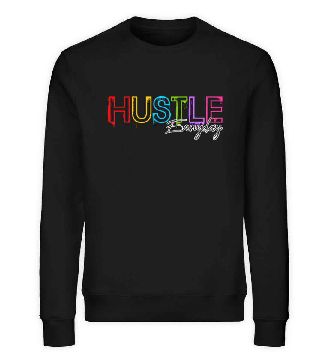 Organic Sweatshirt HUSTLE Schwarz