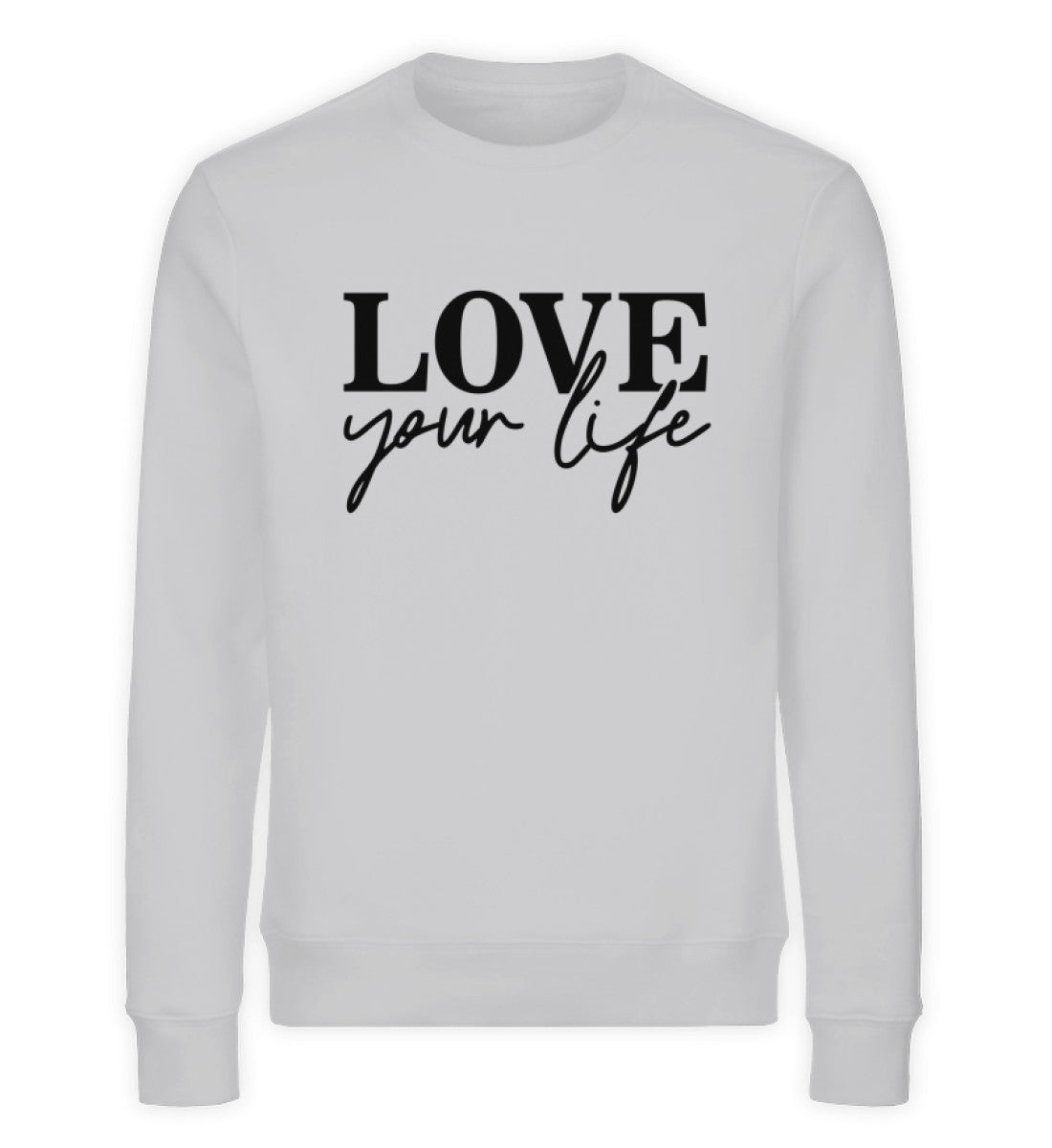 Organic Sweatshirt LOVE Grau Meliert