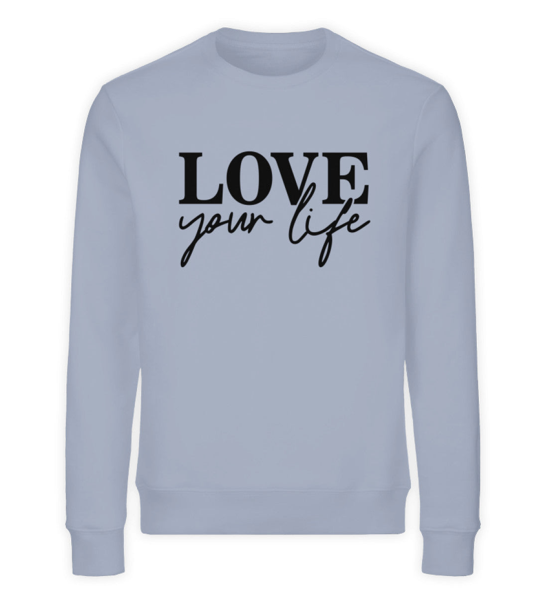 Organic Sweatshirt LOVE Serene Blue