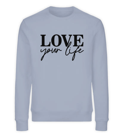 Organic Sweatshirt LOVE Serene Blue