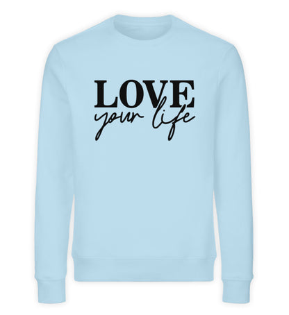 Organic Sweatshirt LOVE Sky Blue