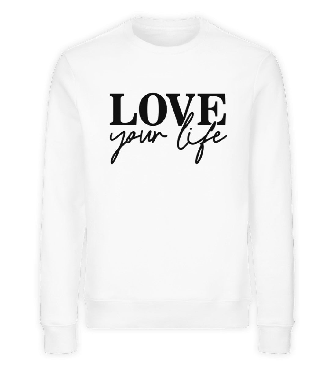 Organic Sweatshirt LOVE Weiss