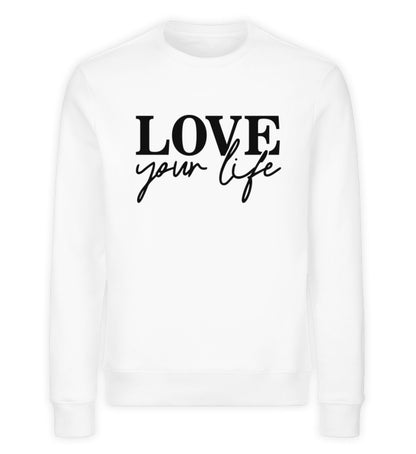 Organic Sweatshirt LOVE Weiss