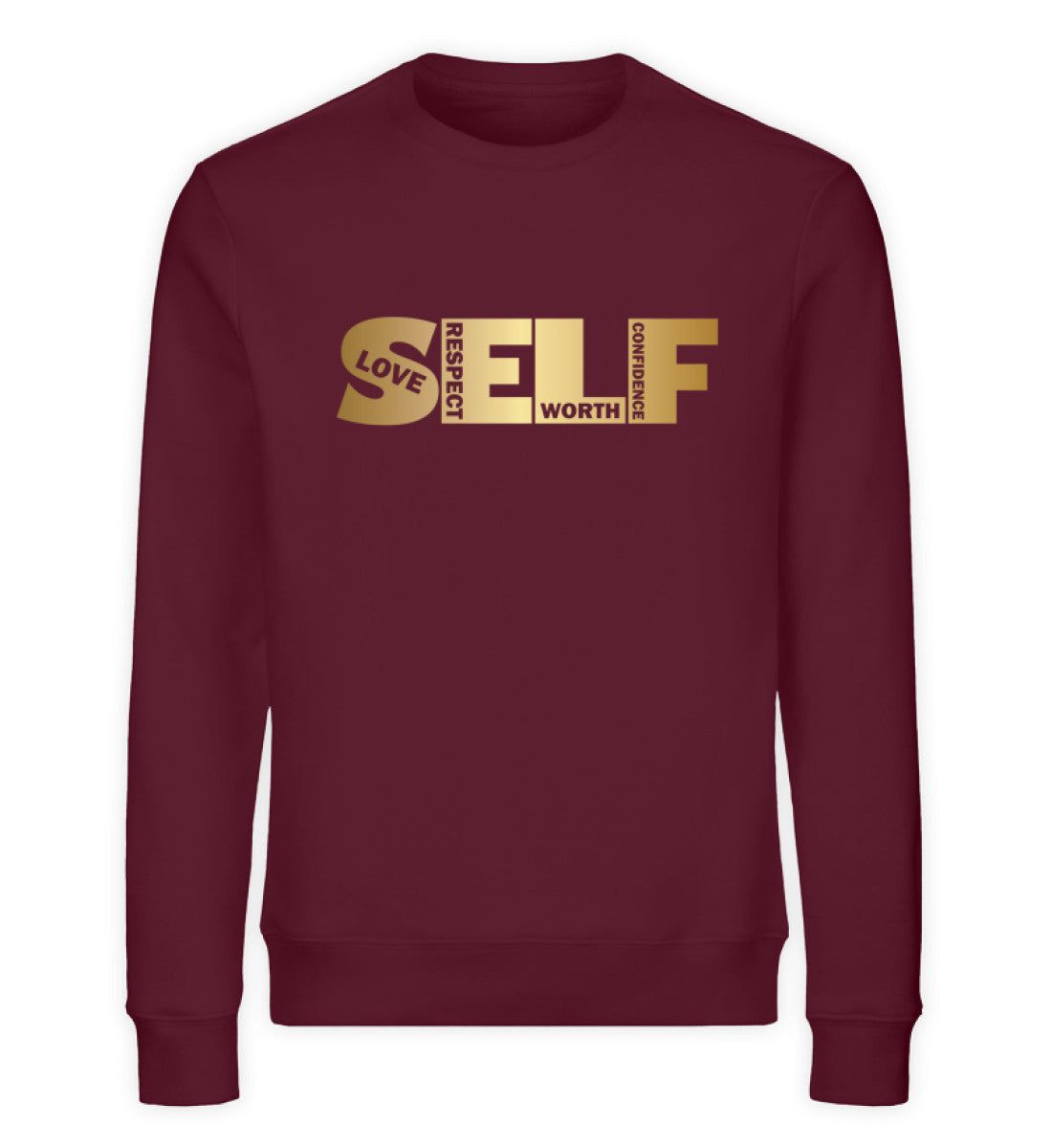 Organic Sweatshirt SELF Burgund