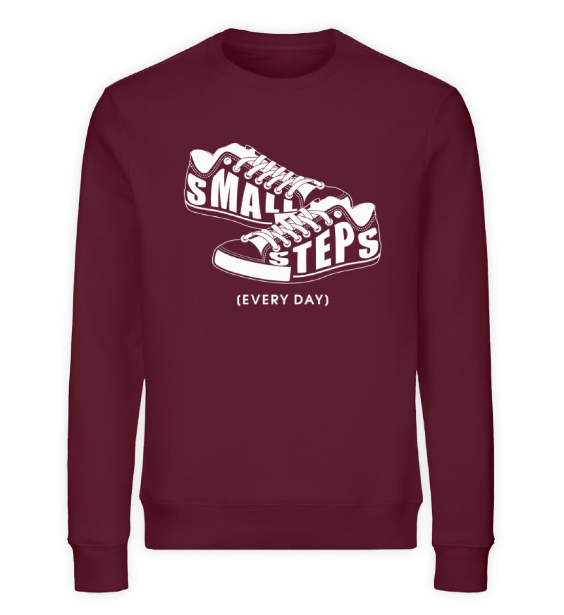 Organic Sweatshirt Small Steps Burgund