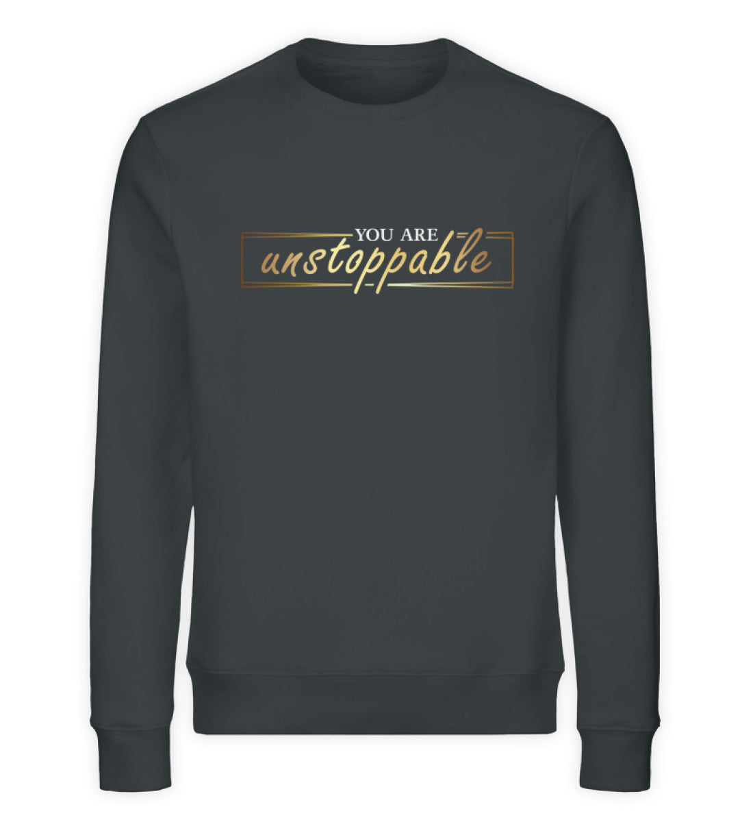 Organic Sweatshirt Unstoppable Ink Grau
