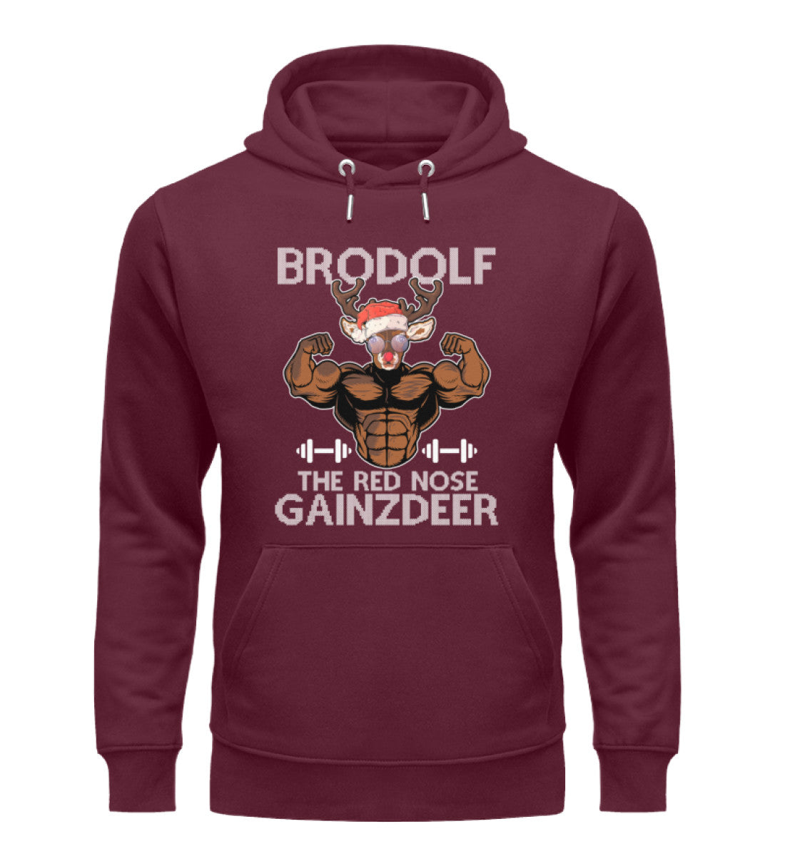 Organic Unisex Hoodie Brodolf Burgund