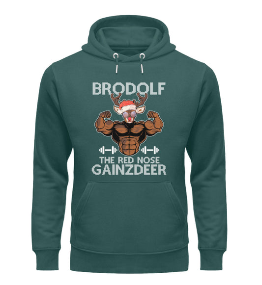 Organic Unisex Hoodie Brodolf Glazedgreen