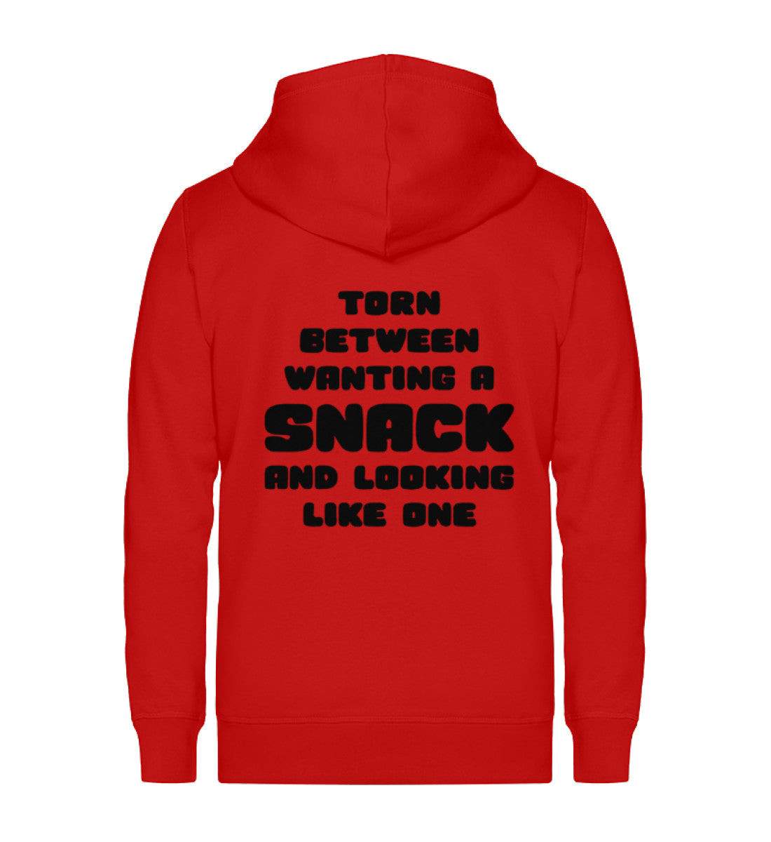 Organic Unisex Zipper-Hoodie Wanting a Snack... Rot