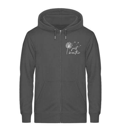 Organic Damen Zipper-Hoodie just breathe Anthrazit