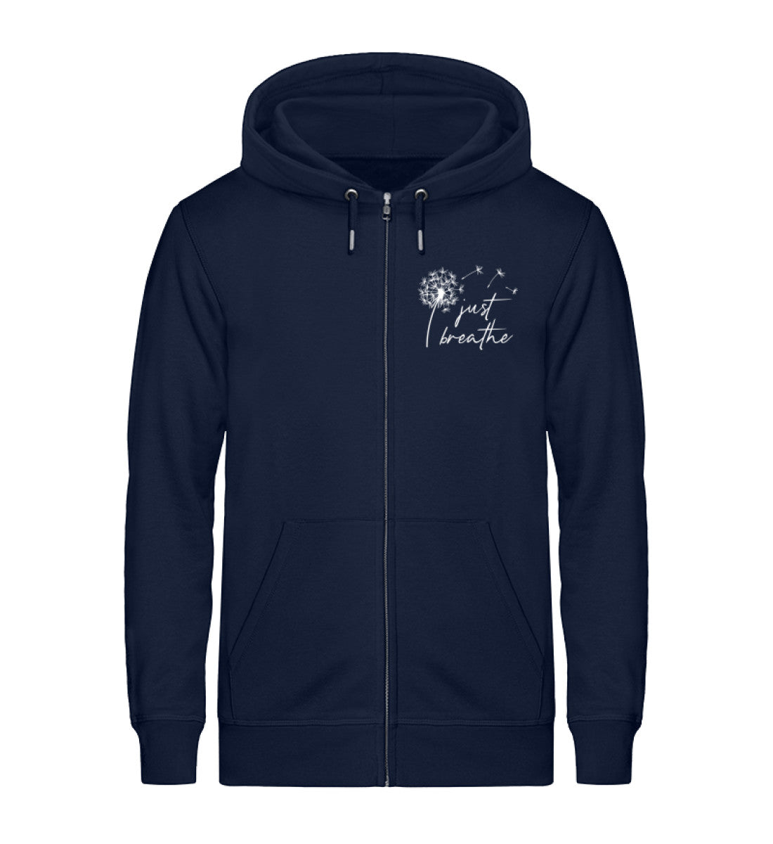 Organic Damen Zipper-Hoodie just breathe Navy